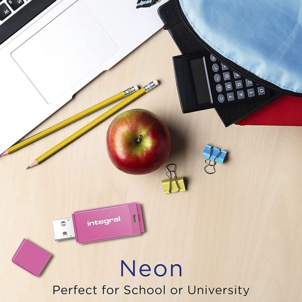Integral Neon - Pendrive 64GB USB 3.0 (Różowy)