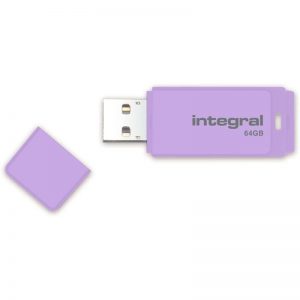 Integral Pastel - Pendrive 64GB USB 2.0 (Fioletowy)