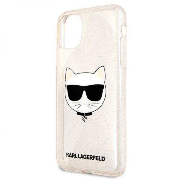 Karl Lagerfeld Choupette Head Glitter - Etui iPhone 11 (Gold)