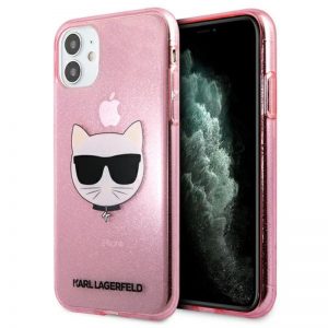 Karl Lagerfeld Choupette Head Glitter - Etui iPhone 11 (Pink)