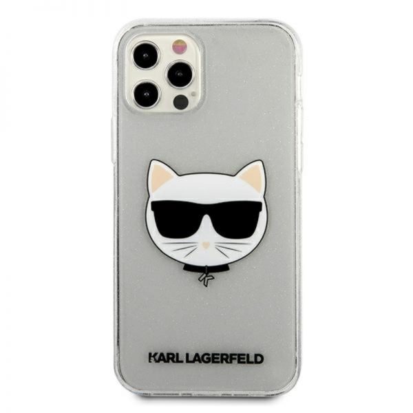 Karl Lagerfeld Choupette Head Glitter - Etui iPhone 12 Pro Max (Silver)