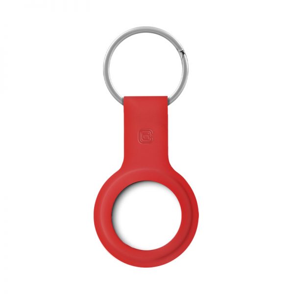 Crong Silicone Case with Key Ring – Brelok do Apple AirTag (czerwony)