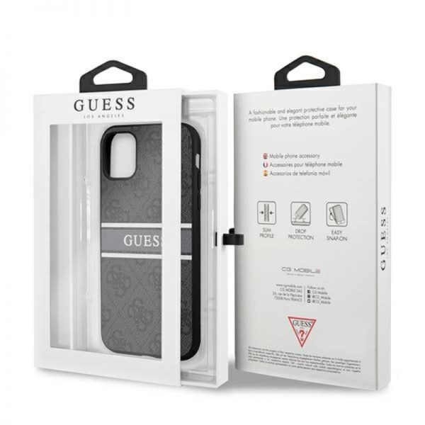 Guess 4G Stripe Collection - Etui iPhone 11 (szary)
