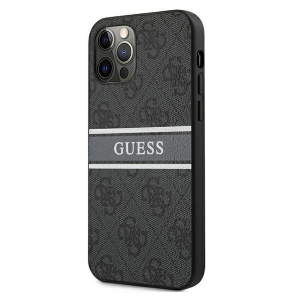 Guess 4G Stripe Collection – Etui iPhone 12 Pro Max (szary)