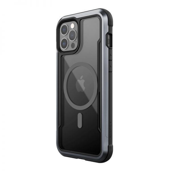Raptic Shield Pro Magnet – Etui aluminiowe iPhone 12 Pro Max MagSafe (DROP TEST 4M) (czarny)