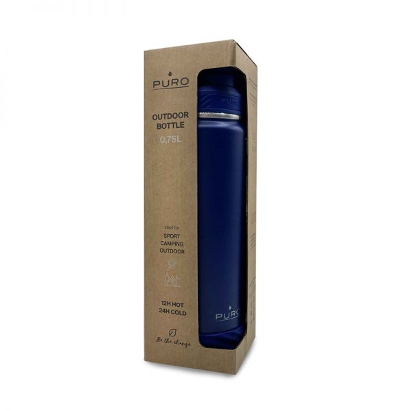 PURO Outdoor - Butelka termiczna ze stali nierdzewnej 750 ml (Dark Blue)