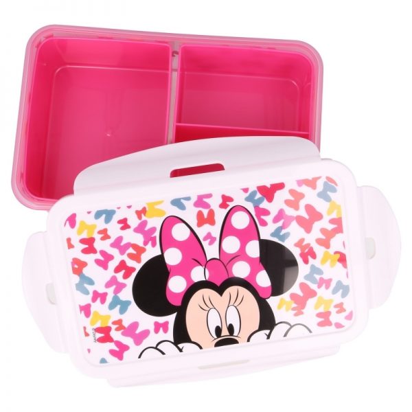 Minnie Mouse - Lunchbox / pudełko śniadaniowe z wyjmowanymi przedziałkami 1190ml