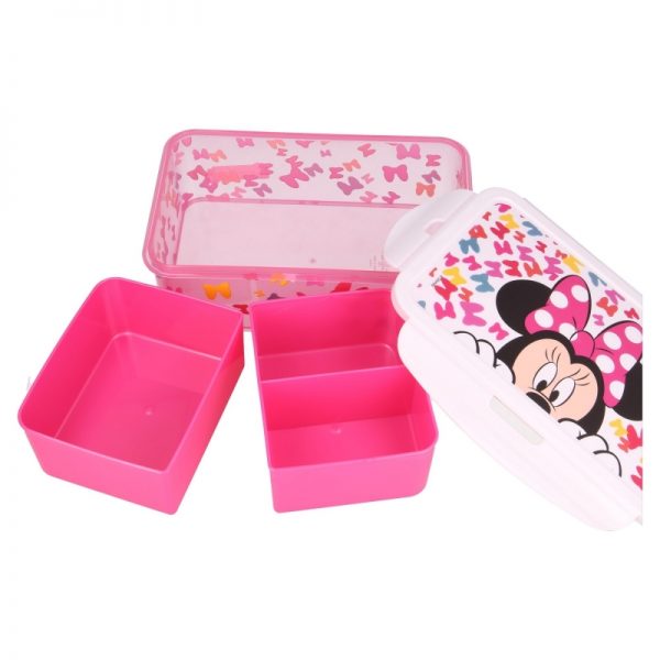 Minnie Mouse - Lunchbox / pudełko śniadaniowe z wyjmowanymi przedziałkami 1190ml