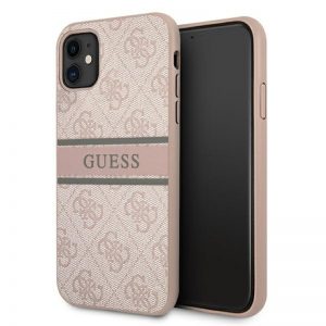 Guess 4G Printed Stripe - Etui iPhone 11 (różowy)