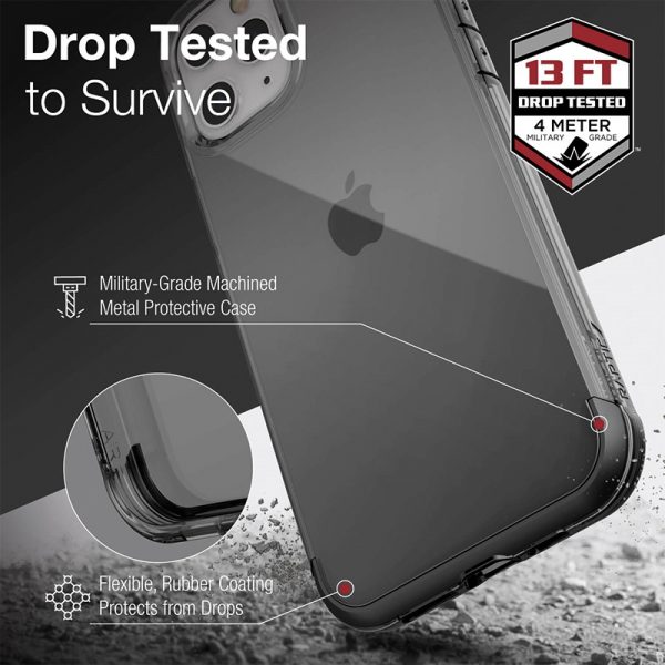X-Doria Raptic Air - Etui iPhone 13 (Drop Tested 4m) (Smoke)