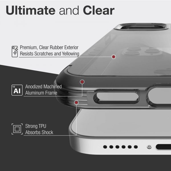 X-Doria Raptic Air - Etui iPhone 13 Pro Max (Drop Tested 4m) (Smoke)