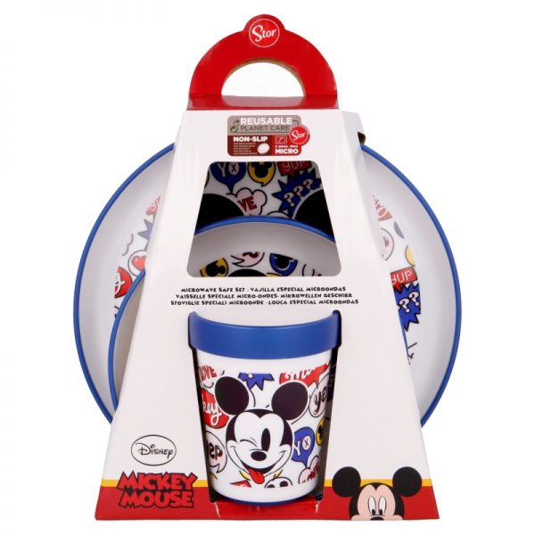 Mickey Mouse - Zestaw naczyń antypoślizgowych (talerzyk