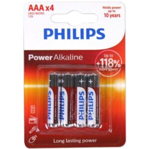 Philips - Zestaw baterii alkalicznych AAA/R03 4szt.