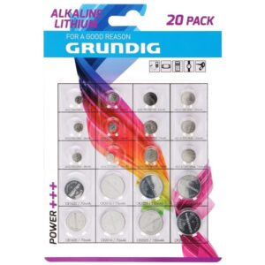 Grundig - Zestaw baterii alkalicznych pastylkowych różne rodzaje 20 szt.