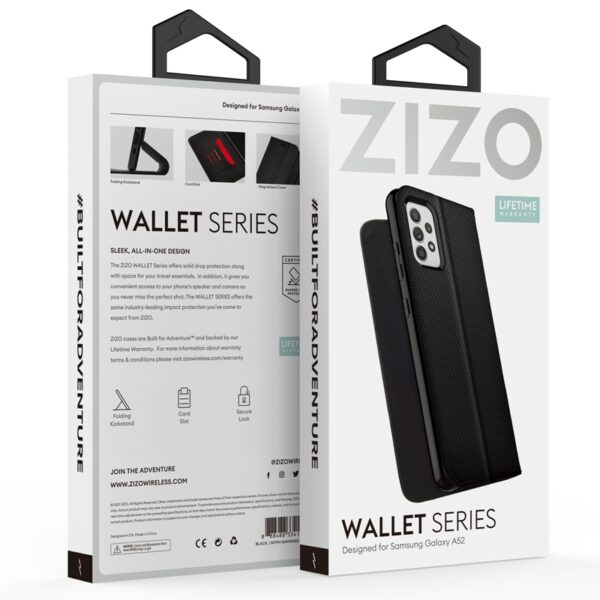 ZIZO WALLET Series - Etui z klapką Samsung Galaxy A52 5G/A52S (czarny)