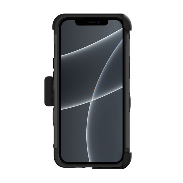 ZIZO BOLT Series - Pancerne etui iPhone 13 Pro Max ze szkłem 9H na ekran + uchwyt z podstawką (czarny)