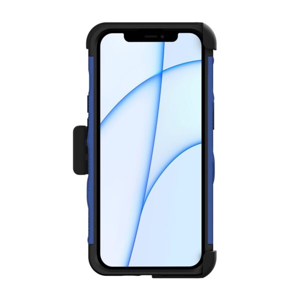 ZIZO BOLT Series - Pancerne etui iPhone 13 ze szkłem 9H na ekran + uchwyt z podstawką (niebieski)