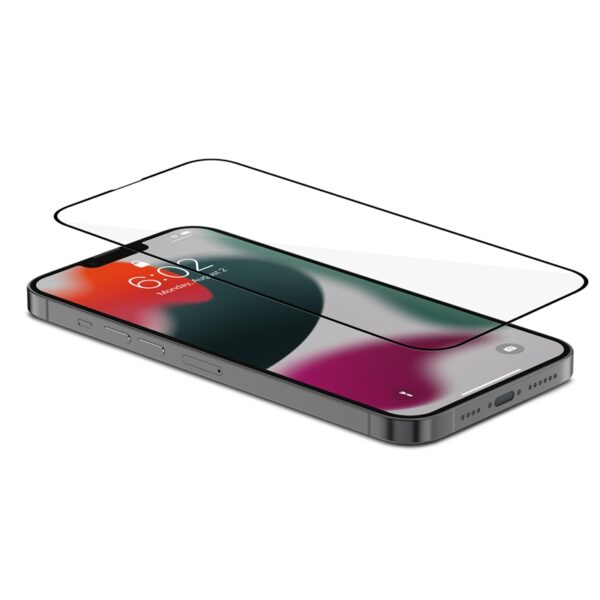 Moshi AirFoil Pro - Elastyczne szkło hybrydowe iPhone 13 Pro Max (czarna ramka)