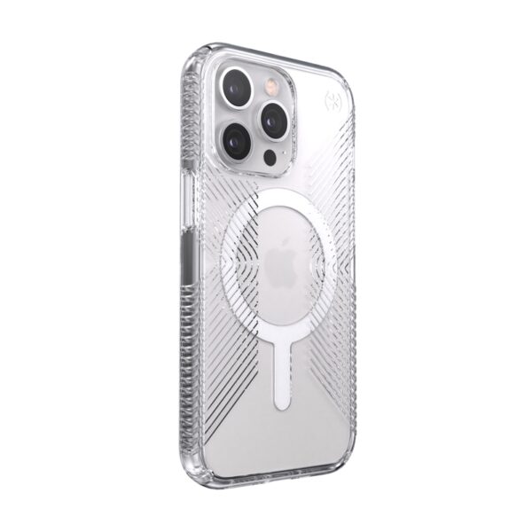 Speck Presidio Perfect-Clear with Grips + MagSafe - Etui iPhone 13 Pro z powłoką MICROBAN (Clear)