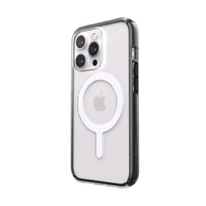 Speck Presidio Perfect-Clear with Impact Geometry + MagSafe - Etui iPhone 13 Pro z powłoką MICROBAN (Clear/Black)