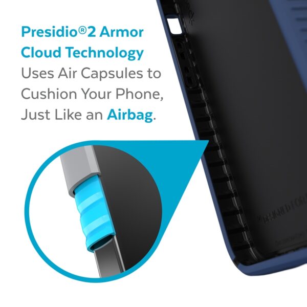 Speck Presidio2 Grip - Etui iPhone 13 Pro Max z powłoką MICROBAN (Coastal Blue/Black)