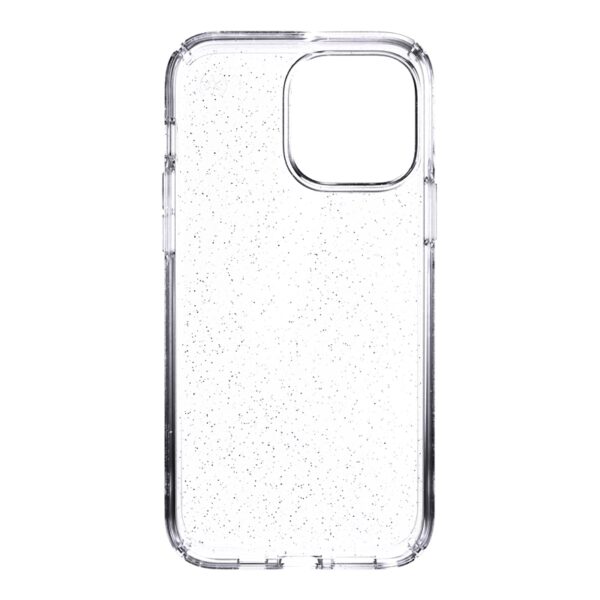 Speck Presidio Perfect-Clear with Glitter - Etui iPhone 13 Pro Max z powłoką MICROBAN (Clear/Platinum Glitter)