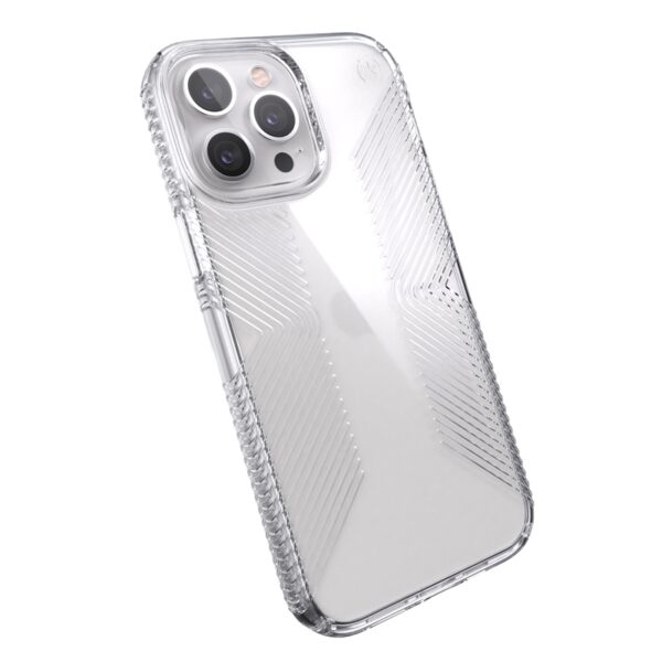 Speck Presidio Perfect-Clear with Grips - Etui iPhone 13 Pro Max z powłoką MICROBAN (Clear)