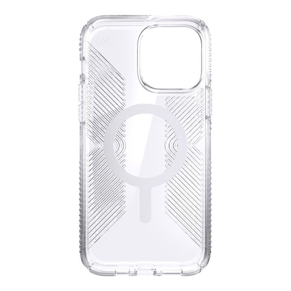 Speck Presidio Perfect-Clear with Grips + MagSafe - Etui iPhone 13 Pro Max z powłoką MICROBAN (Clear)