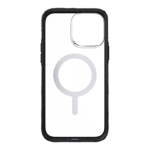 Speck Presidio Perfect-Clear with Impact Geometry + MagSafe - Etui iPhone 13 Pro Max z powłoką MICROBAN (Clear/Black)