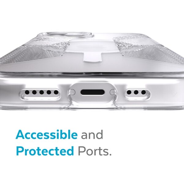 Speck Presidio Perfect-Clear with Grips + MagSafe - Etui iPhone 13 z powłoką MICROBAN (Clear)