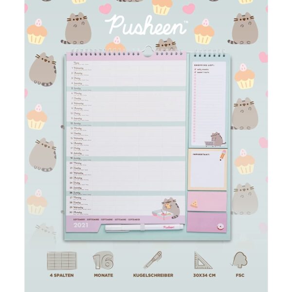 Pusheen - Kalendarz 2021 / 2022 z kolekcji Foodie