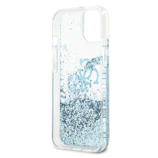 Guess Liquid Glitter 4G Big Logo - Etui iPhone 13 (niebieski)