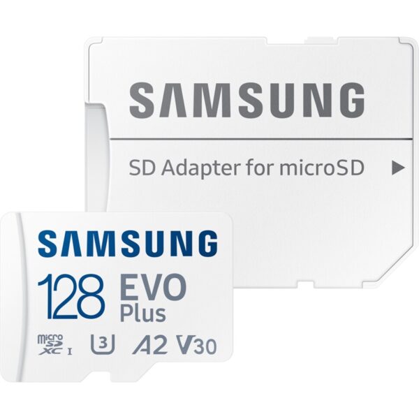 Samsung microSDXC EVO Plus - Karta pamięci 128 GB UHS-I / U3 A2 V30 z adapterem