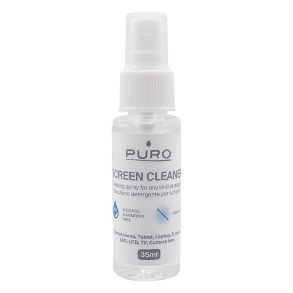 PURO Cleaning Kit – Zestaw spray ze ściereczką z mikrofibry do czyszczenia ekranu