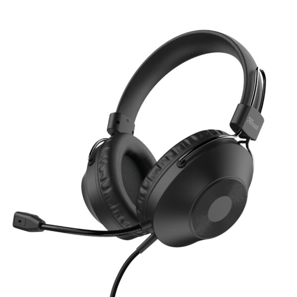 Trust HS-250 - Słuchawki nauszne przewodowe z mikrofonem (czarny)