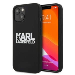 Karl Lagerfeld Silicone Stack Logo - Etui iPhone 13 (czarny)