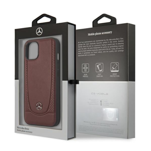 Mercedes Leather Urban - Etui iPhone 13 (czerwony)