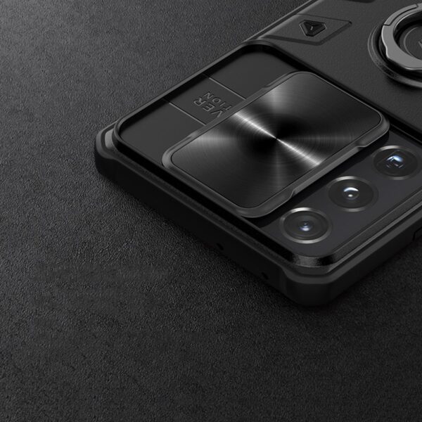 Nillkin CamShield Armor - Etui Samsung Galaxy S21 Ultra z osłoną aparatu (Black)