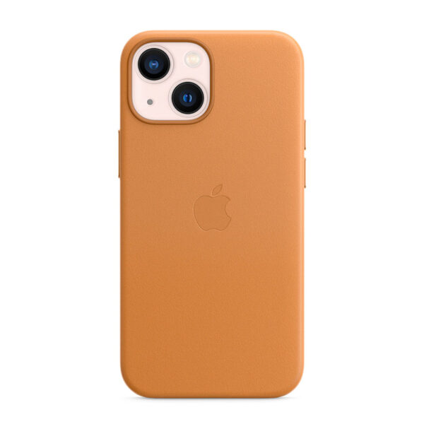 Apple Leather Case - Skórzane etui z MagSafe do iPhone 13 mini (złocisty brąz)