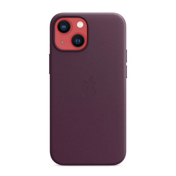 Apple Leather Case - Skórzane etui z MagSafe do iPhone 13 mini (ciemna wiśnia)