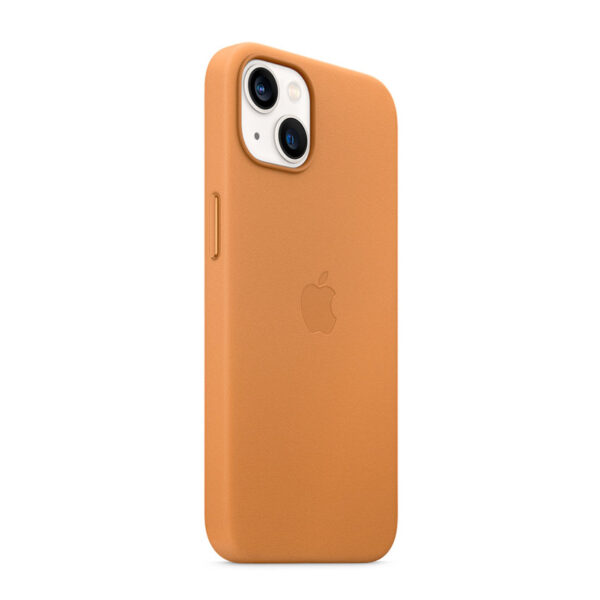 Apple Leather Case - Skórzane etui z MagSafe do iPhone 13 (złocisty brąz)