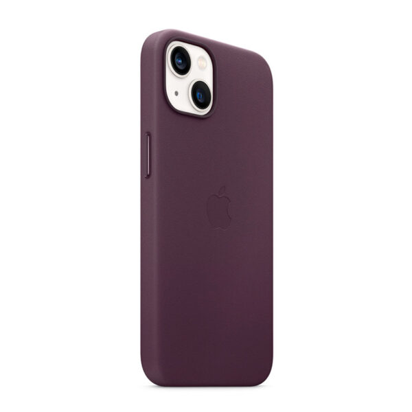 Apple Leather Case - Skórzane etui z MagSafe do iPhone 13 (ciemna wiśnia)