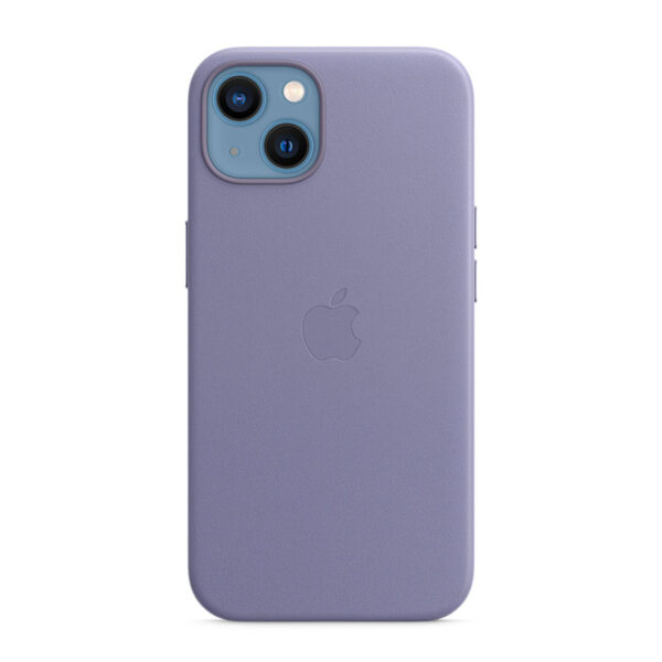 Apple Leather Case - Skórzane etui z MagSafe do iPhone 13 (glicynia)