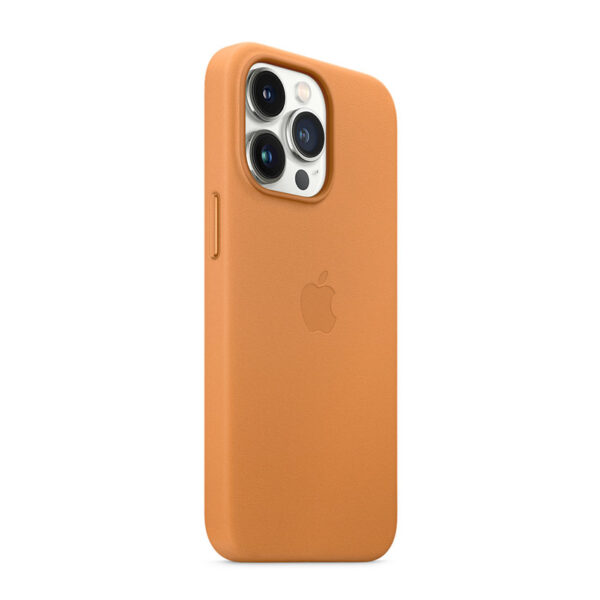Apple Leather Case - Skórzane etui z MagSafe do iPhone 13 Pro (złocisty brąz)