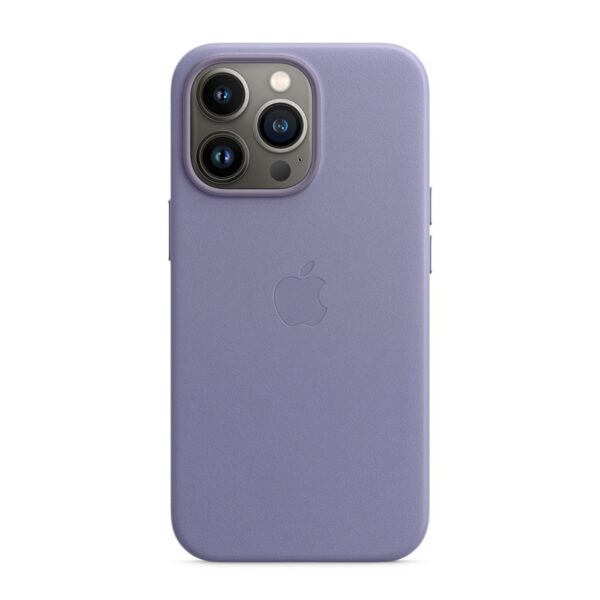 Apple Leather Case - Skórzane etui z MagSafe do iPhone 13 Pro (glicynia)
