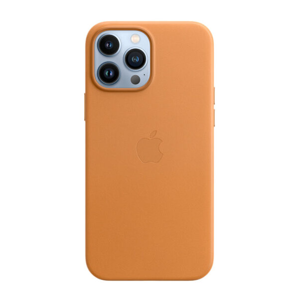 Apple Leather Case - Skórzane etui z MagSafe do iPhone 13 Pro Max (złocisty brąz)