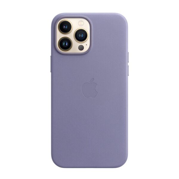 Apple Leather Case - Skórzane etui z MagSafe do iPhone 13 Pro Max (glicynia)