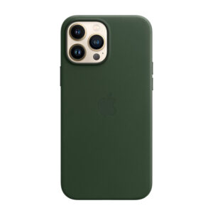 Apple Leather Case - Skórzane etui z MagSafe do iPhone 13 Pro Max (zielona sekwoja)