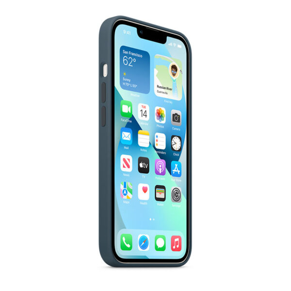 Apple Silicone Case - Silikonowe etui z MagSafe do iPhone 13 (błękitna toń)