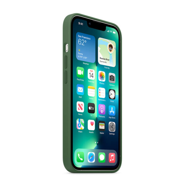 Apple Silicone Case - Silikonowe etui z MagSafe do iPhone 13 Pro (koniczyna)